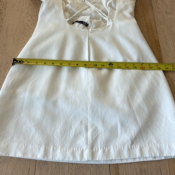 Zara Puff Sleeve White Mini Dress - Picture 15 of 15